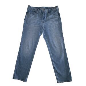 J Crew Mid Rise 90's Classic Straight Jeans Size 31 Light Wash 100% Cotton